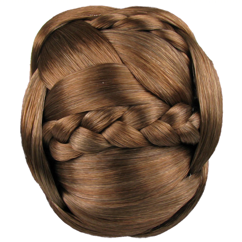 Jessica Simpson Hairdo Braided Chignon Clip In Bun Hair Ginger Brown