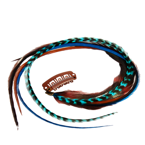 Fine Featherheads Turquoise Quill Clips