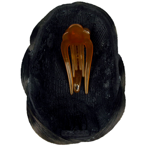 Jessica Simpson Hairdo Braided Chignon Clip In On Bun Hair Dark Brown